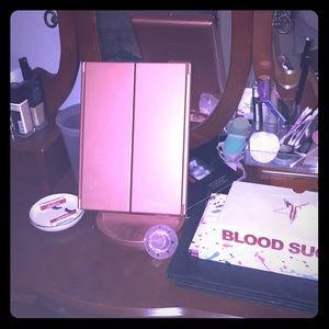 Makeup  station with brand new makeup